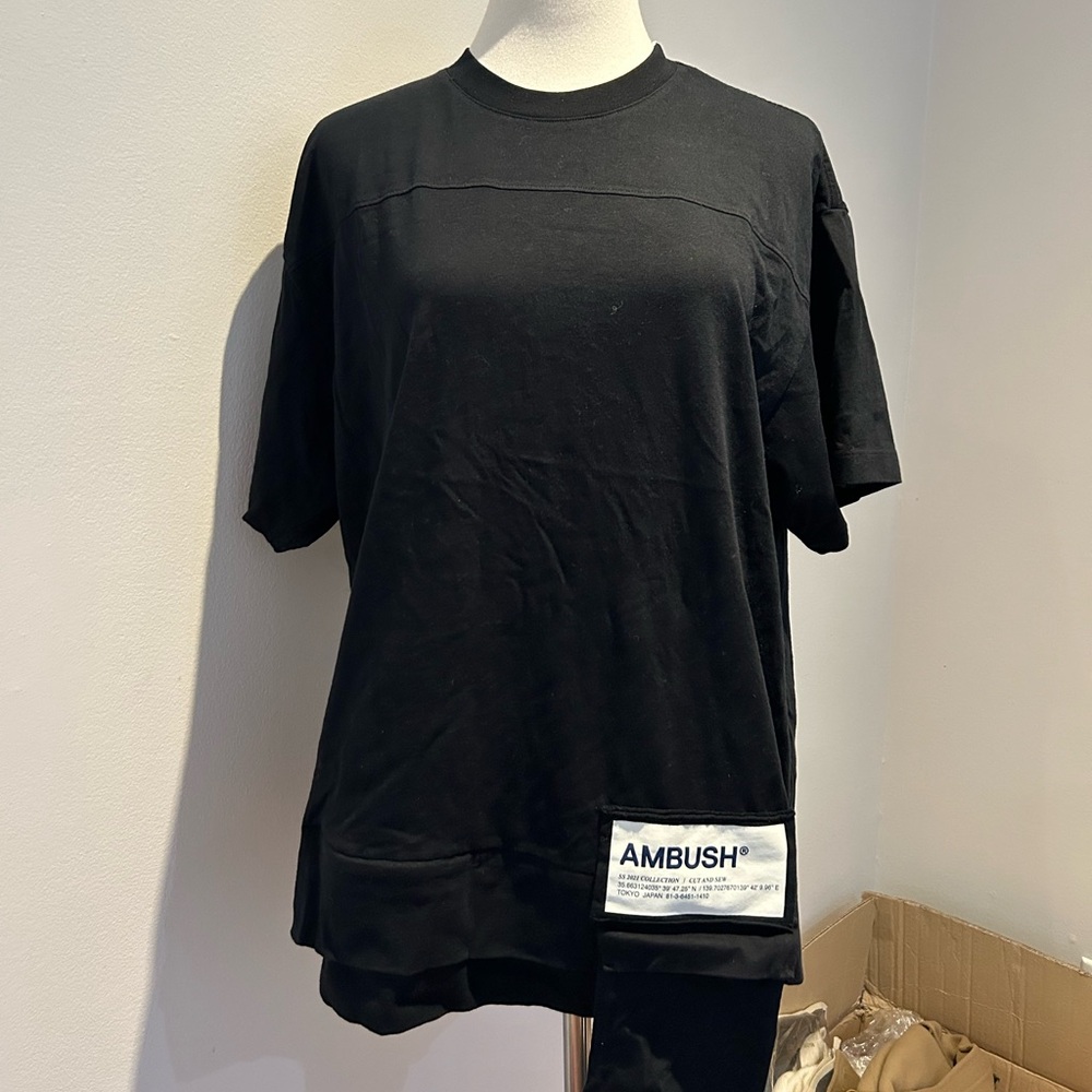 AMBUSH Unisex Waist-Tag Black Tee NWT – Size M